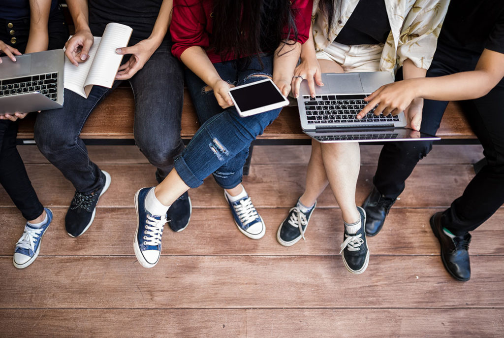 students laptops